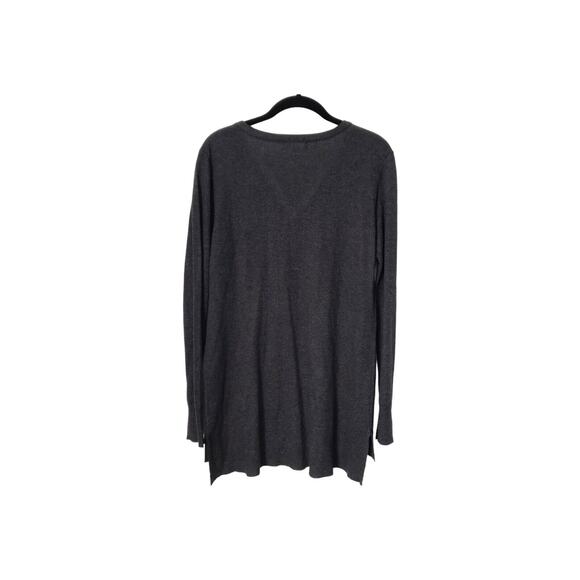 Spense Top Womens Size M Grey Wool Blend Long Sleeve V-Neck Pullover Sweater - Picture 6 of 12
